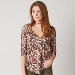 Lucky Brand Pintuck Top - Floral Print